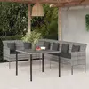 Image de vidaXL Ensemble 2 pcs Gris Rotin