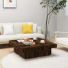 Image de vidaXL Table basse chêne fumé 90x90x28 cm