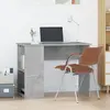 Image de VIDAXL Bureau avec Étagères - Gris Béton