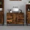 Image de vidaXL Meuble d'évier chêne fumé