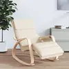 Image de VIDAXL Chaise à bascule - Crème