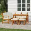 Image de vidaXL Ensemble à manger 6 pcs - Bois d'acacia