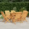 Image de vidaXL Ensemble à manger 7 pcs Bois de teck