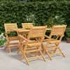Image de vidaXL Ensemble à manger de jardin 5 pcs - Bois de teck