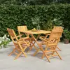 Image de vidaXL Ensemble à manger de jardin 5 pcs - Teck