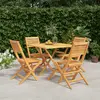 Image de vidaXL Ensemble à manger de jardin 5 pcs - Bois de teck