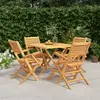Image de Ensemble à manger de jardin VIDAXL 5 pièces - Bois de teck massif