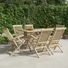 Image de vidaXL Salon de jardin 7 pcs bois de teck