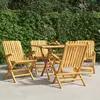 Image de vidaXL Chaises pliantes de jardin lot de 4 - Teck massif