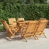 Image de vidaXL Chaises de jardin pliantes en teck massif