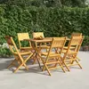 Image de vidaXL Chaises de jardin pliantes - Lot de 6 - Bois de teck massif