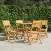 Image de vidaXL Chaises de jardin pliantes lot de 4 teck