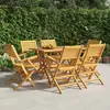 Image de vidaXL Chaises de jardin pliantes - Lot de 6 - Teck massif
