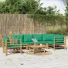 Image de vidaXL Salon de jardin 7 pcs - Vert