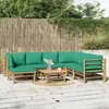 Image de vidaXL Salon de jardin 8 pcs Vert Bambou