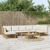 Image de vidaXL Salon de jardin avec coussins - Bambou