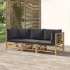 Image de vidaXL Salon de jardin 3 pcs - Bambou