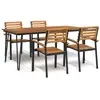 Image de vidaXL Ensemble à manger de jardin 5 pcs bois d'acacia massif et métal