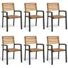 Image de vidaXL Chaises jardin empilables lot de 6