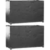 Image de vidaXL Housses salon de jardin 2 pcs PE - Noir