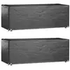 Image de vidaXL Housses pour salon de jardin 2 pcs - Noir