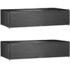 Image de vidaXL Housses de salon 2 pcs - Noir PE Rectangulaire