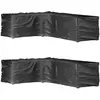 Image de vidaXL Housses de salon de jardin en forme de L 2 pcs 18 oeillets