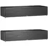Image de vidaXL Housses de chaise longue 2 pcs - Noir