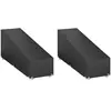 Image de vidaXL Housses pour chaise longue PE Noir