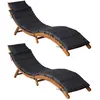 Image de vidaXL Chaises longues bois acacia gris foncé