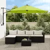 Image de vidaXL Parasol mural - Vert pomme 290 cm