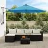 Image de vidaXL Parasol mural Bleu mer 290 cm
