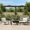 Image de vidaXL Parasol - Anthracite - LED - 316 cm