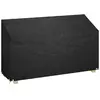 Image de Housse de banc de jardin - 210x70x70/88 cm - Noir