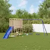 Image de vidaXL Aire de jeux en bois de pin massif avec toboggan