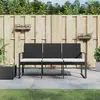 Image de vidaXL Banc jardin 3 places avec coussins