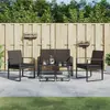 Image de Ensemble à manger vidaXL 5 pcs - Marron