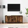 Image de vidaXL Meuble TV avec Portes - Chêne Fumé