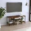 Image de vidaXL Meuble TV - Chêne fumé