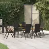 Image de vidaXL Ensemble à manger de jardin 7 pcs - Résine tressée