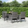 Image de vidaXL Ensemble à manger jardin 5 pcs - Gris