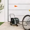 Image de vidaXL Remorque pour animaux - Gris et Noir