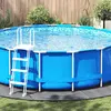 Image de vidaXL Bâche de piscine Ø458 cm - Gris clair