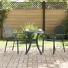 Image de vidaXL Chaises de jardin empilables - Acier - Anthracite - Lot de 2