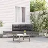 Image de vidaXL Salon de jardin avec coussins gris foncé