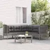 Image de vidaXL Salon de jardin 5 pcs avec coussins - Résine tressée
