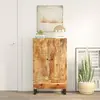 Image de vidaXL Buffet Haut - Bois massif de manguier - 60 x 33 x 100 cm