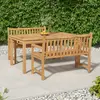 Image de vidaXL Ensemble à manger de jardin 3 pcs - Bois de teck massif