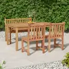 Image de vidaXL Ensemble à manger de jardin 4 pcs Bois de teck massif