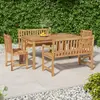 Image de vidaXL Ensemble à manger de jardin 5pcs Bois de teck massif
